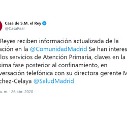 ​Sus Majestades los Reyes se interesan por los servicios de atención primaria en la Comunidad de Madrid